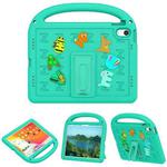 For iPad 10th Gen 10.9 2022 Cartoon Sparrow EVA Shockproof Tablet Case(Glacier Green)