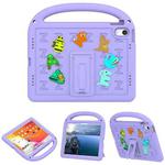 For iPad 10th Gen 10.9 2022 Cartoon Sparrow EVA Shockproof Tablet Case(Taro Purple)