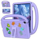 For Lenovo Tab K10 2nd 10.1 / TB-311FU Cartoon Sparrow EVA Shockproof Tablet Case(Taro Purple)