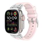 For Apple Watch Ultra 2 49mm Diamond Starry Sky Silicone Watch Band(Pink)