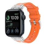 For Apple Watch SE 2022 44mm Diamond Starry Sky Silicone Watch Band(Orange)