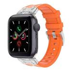 For Apple Watch Series 5 44mm Diamond Starry Sky Silicone Watch Band(Orange)