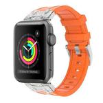 For Apple Watch Series 3 42mm Diamond Starry Sky Silicone Watch Band(Orange)