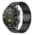 For Huawei Watch GT 4 46mm 22mm Double Lock Buckle Turtle Titanium Steel Watch Band(Black)