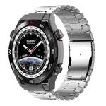 For Huawei Watch Ultimate / Buds 22mm Double Lock Buckle Turtle Titanium Steel Watch Band(Silver)