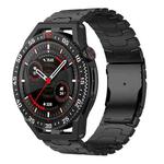 For Huawei Watch GT 3 SE 22mm Double Lock Buckle Turtle Titanium Steel Watch Band(Black)