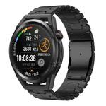 For Huawei Watch GT Runner 22mm Double Lock Buckle Turtle Titanium Steel Watch Band(Black)