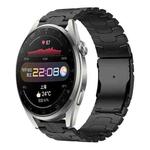 For Huawei Watch 3 / 3 Pro 22mm Double Lock Buckle Turtle Titanium Steel Watch Band(Black)