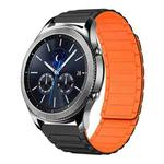 For Samsung Galaxy Gear S3 Classic 22mm I-shaped Magnetic Silicone Watch Band(Black+Orange)