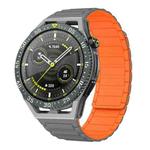 For Huawei Watch GT 3 SE 22mm I-shaped Magnetic Silicone Watch Band(Gray+Orange)