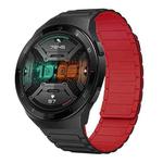 For Huawei Watch GT 2e 22mm I-shaped Magnetic Silicone Watch Band(Black+Red)