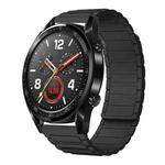 For Huawei Watch GT 22mm I-shaped Magnetic Silicone Watch Band(Black)