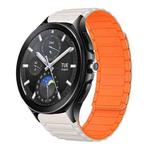 For Xiaomi Watch 2 Pro 22mm I-shaped Magnetic Silicone Watch Band(Starlight+Orange)