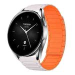 For Xiaomi Watch S2 22mm I-shaped Magnetic Silicone Watch Band(Starlight+Orange)