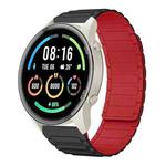 For Xiaomi Watch Sport 22mm I-shaped Magnetic Silicone Watch Band(Black+Red)