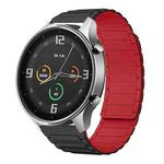 For Xiaomi Watch Color 22mm I-shaped Magnetic Silicone Watch Band(Black+Red)