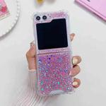 For Samsung Galaxy  Z Flip7 Glitter Sequins Epoxy TPU Phone Case(Pink)