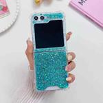 For Samsung Galaxy  Z Flip7 Glitter Sequins Epoxy TPU Phone Case(Green)