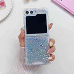 For Samsung Galaxy  Z Flip7 Glitter Sequins Epoxy TPU Phone Case(Silver)