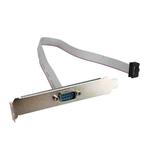 JUNSUNMAY DB9 9Pin Male to IDC 10Pin Female Ribbon Cable RS232 Serial Header Flat Cable, 28cm