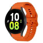 For Samsung Galaxy Watch 5 40 / 44mm Wave Pattern Stitched Silicone Watch Band(Orange)