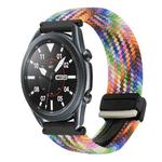 For Samsung Galaxy Watch 3 45mm 22mm Magnetic Buckle Braided Watch Band(Colorful)