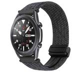 For Samsung Galaxy Watch 3 45mm 22mm Magnetic Buckle Braided Watch Band(Olive Green)