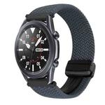 For Samsung Galaxy Watch 3 45mm 22mm Magnetic Buckle Braided Watch Band(Space Gray)