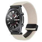 For Samsung Galaxy Watch 3 45mm 22mm Magnetic Buckle Braided Watch Band(Starlight Black)