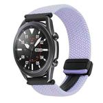 For Samsung Galaxy Watch 3 45mm 22mm Magnetic Buckle Braided Watch Band(Purple)