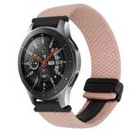 For Samsung Galaxy Watch 46mm 22mm Magnetic Buckle Braided Watch Band(Starlight Pink)