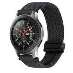 For Samsung Galaxy Watch 46mm 22mm Magnetic Buckle Braided Watch Band(Black)