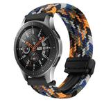 For Samsung Galaxy Watch 46mm 22mm Magnetic Buckle Braided Watch Band(Camouflage Colorful)