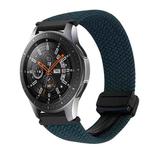 For Samsung Galaxy Watch 46mm 22mm Magnetic Buckle Braided Watch Band(Forest Green)