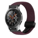 For Samsung Galaxy Watch 46mm 22mm Magnetic Buckle Braided Watch Band(Drop Cherry)