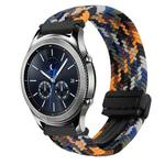 For Samsung Galaxy Gear S3 Classic 22mm Magnetic Buckle Braided Watch Band(Camouflage Colorful)