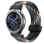 For Samsung Galaxy Gear S3 Classic 22mm Magnetic Buckle Braided Watch Band(Denim Colorful)