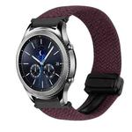 For Samsung Galaxy Gear S3 Classic 22mm Magnetic Buckle Braided Watch Band(Drop Cherry)