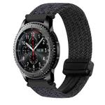 For Samsung Galaxy Gear S3 Frontier 22mm Magnetic Buckle Braided Watch Band(Black)