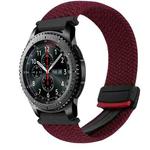 For Samsung Galaxy Gear S3 Frontier 22mm Magnetic Buckle Braided Watch Band(Metallic Black)