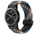 For Samsung Galaxy Gear S3 Frontier 22mm Magnetic Buckle Braided Watch Band(Denim Colorful)