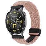 For Huawei Watch GT4 46mm 22mm Magnetic Buckle Braided Watch Band(Pink)