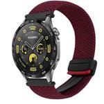 For Huawei Watch GT4 46mm 22mm Magnetic Buckle Braided Watch Band(Olive Green)