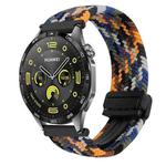 For Huawei Watch GT4 46mm 22mm Magnetic Buckle Braided Watch Band(Camouflage Color)