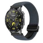 For Huawei Watch GT4 46mm 22mm Magnetic Buckle Braided Watch Band(Space Gray)