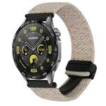For Huawei Watch GT4 46mm 22mm Magnetic Buckle Braided Watch Band(Starlight)