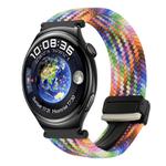 For Huawei Watch 4 22mm Magnetic Buckle Braided Watch Band(Colorful)