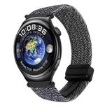 For Huawei Watch 4 22mm Magnetic Buckle Braided Watch Band(Graphite Black)