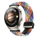 For Huawei Watch 4 Pro 22mm Magnetic Buckle Braided Watch Band(Colorful)