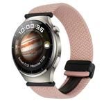 For Huawei Watch 4 Pro 22mm Magnetic Buckle Braided Watch Band(Starlight Pink)